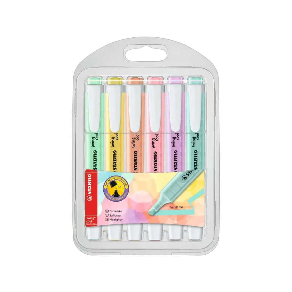 [4006381527453] Highlighter Swing Cool Pastel 6`s - Stabilo