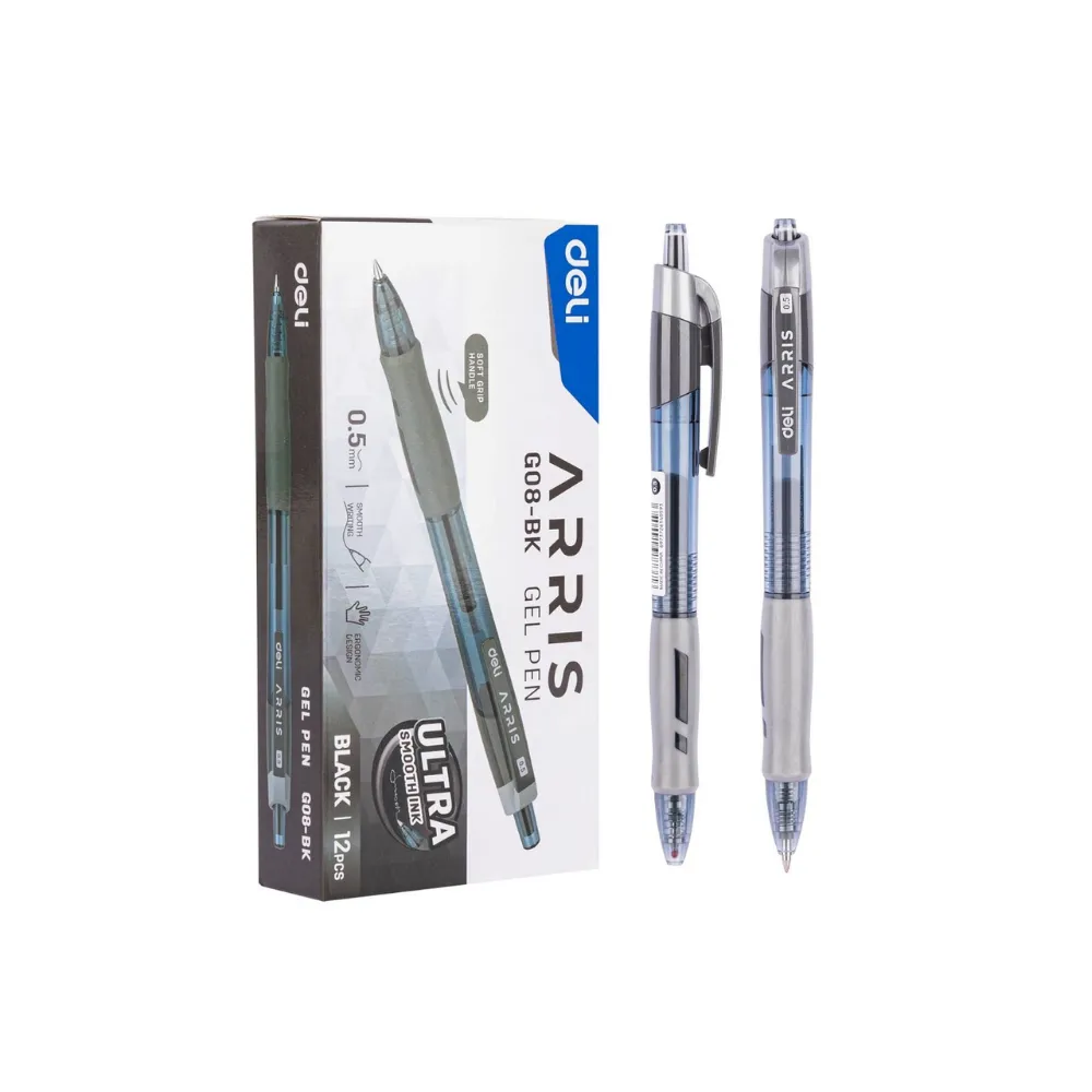 [6973726140593] Pen Gel 0.5 Arris Black EG08-BK - Deli 