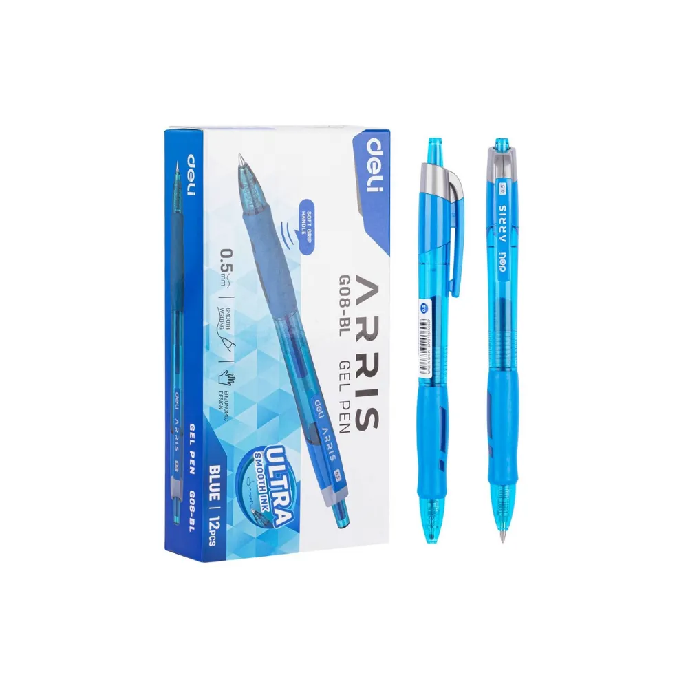 Pen Gel 0.5 Arris Blue EG08-BL - Deli 