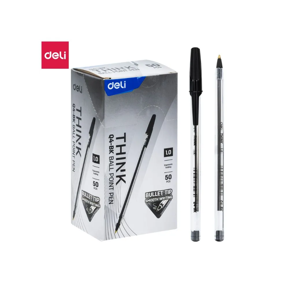 Pen Ball Point Think EQ4-BK Black 50`s - Tech