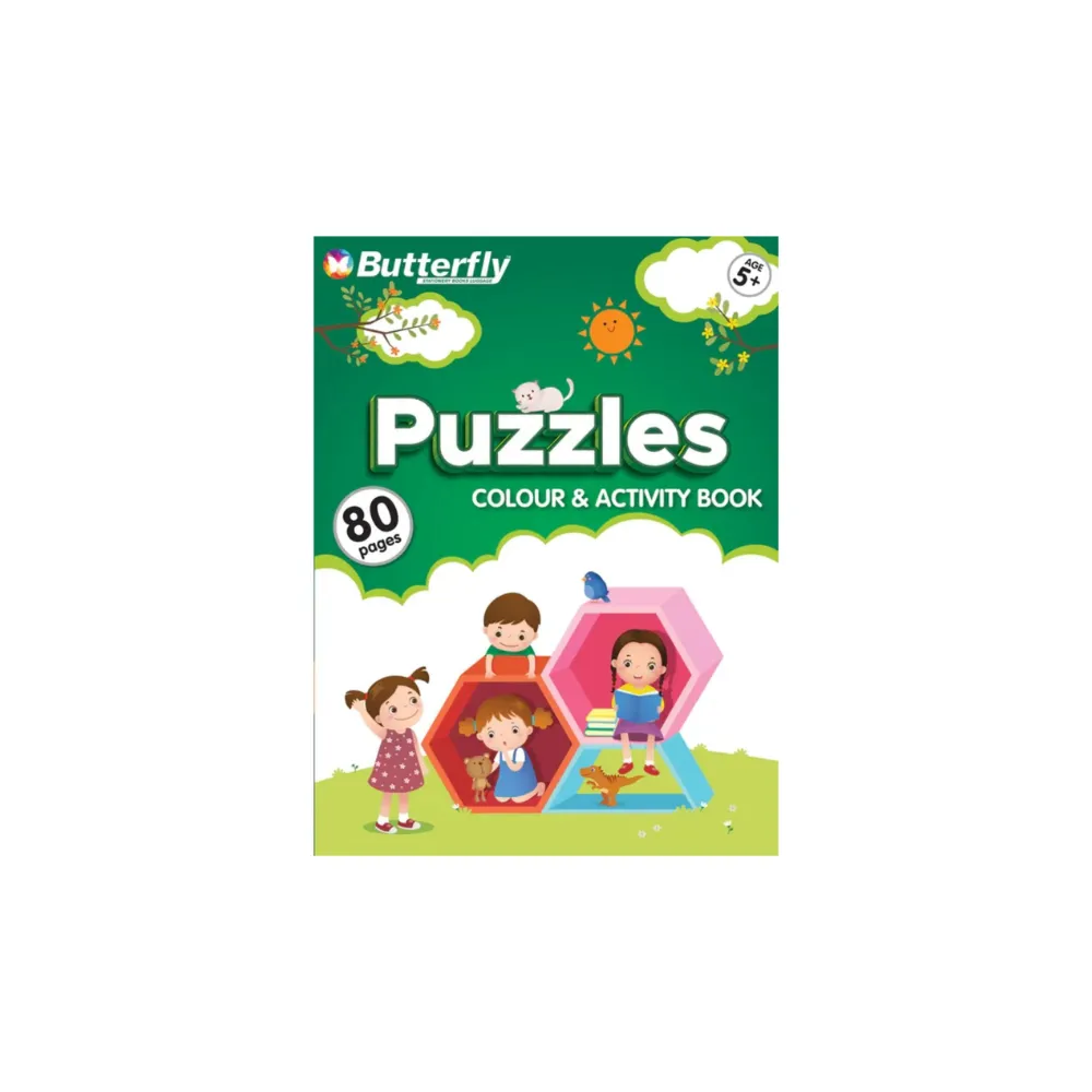 [61] Book Colouring Butterfly - Puzzle English 80p