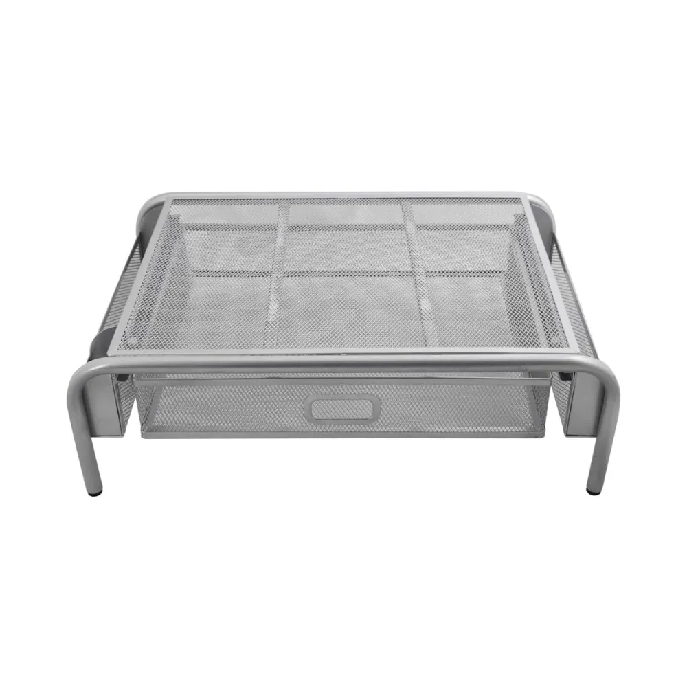 [6009548805546] Monitor Stand Silver 1 drawer M710S - SDS