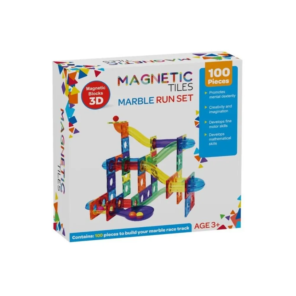 [6975318465022] Magnetic Tiles Marble Run Set 100pc