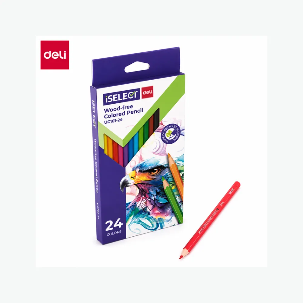 [6932673731438] Pencil Colouring 24`s Wood Free - Iselect