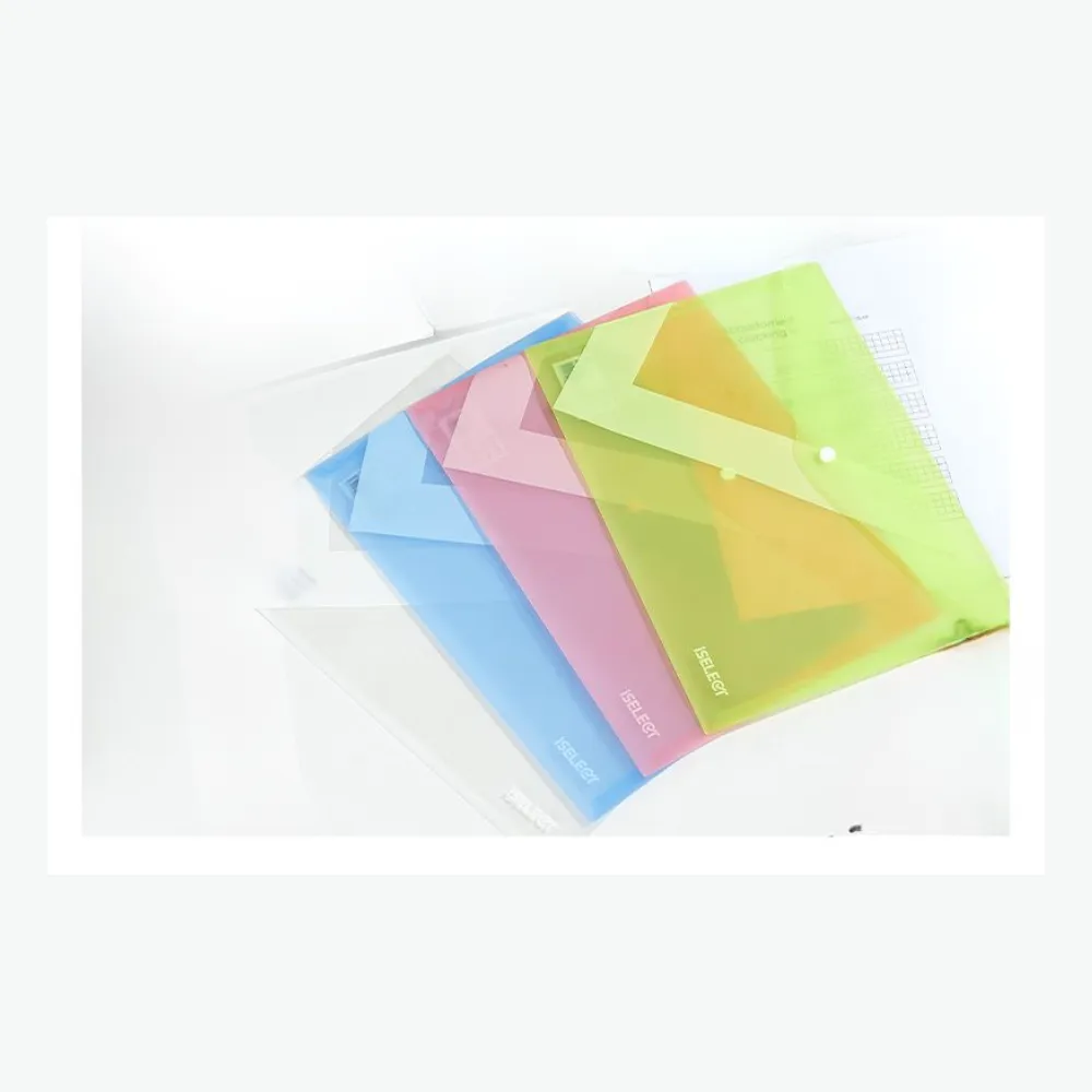 [6932673741468] File Bag 0.12mm Iselect - Transparent Pink