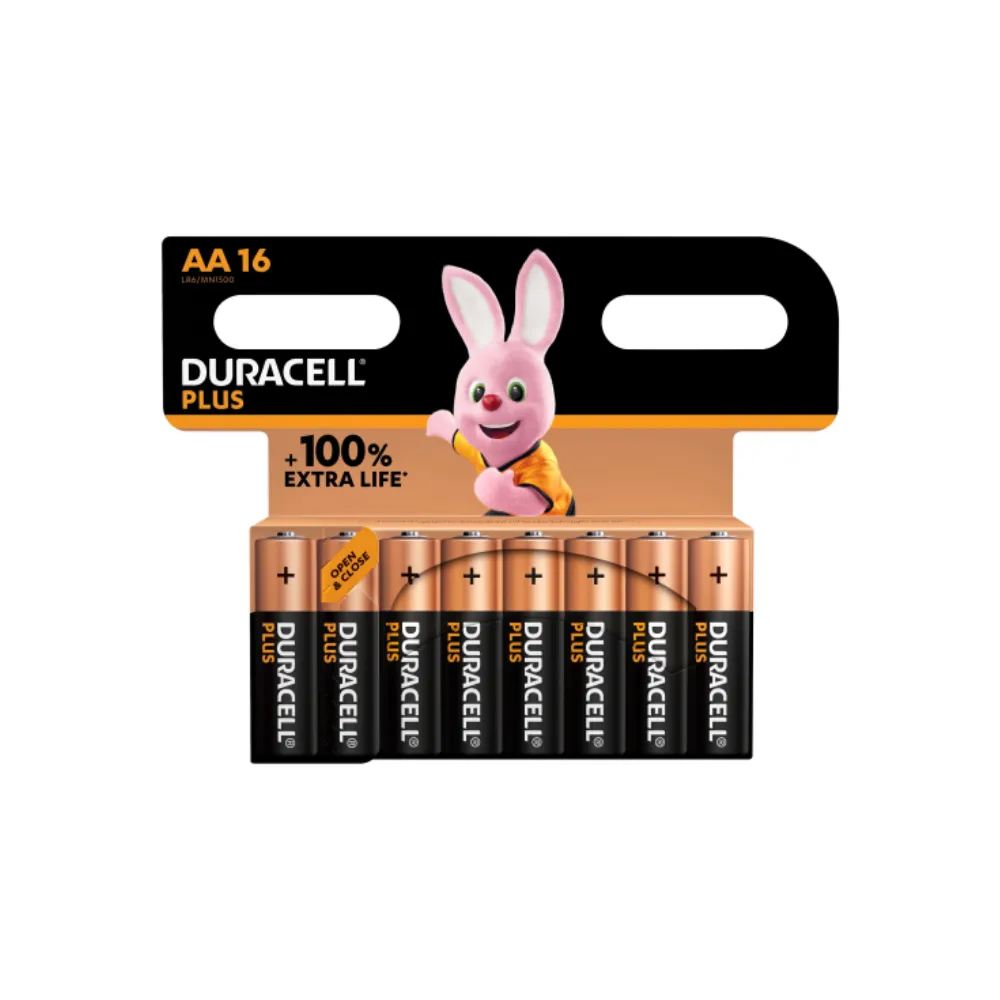 [5000394141025] Battery Plus AA 16`s - Duracell 