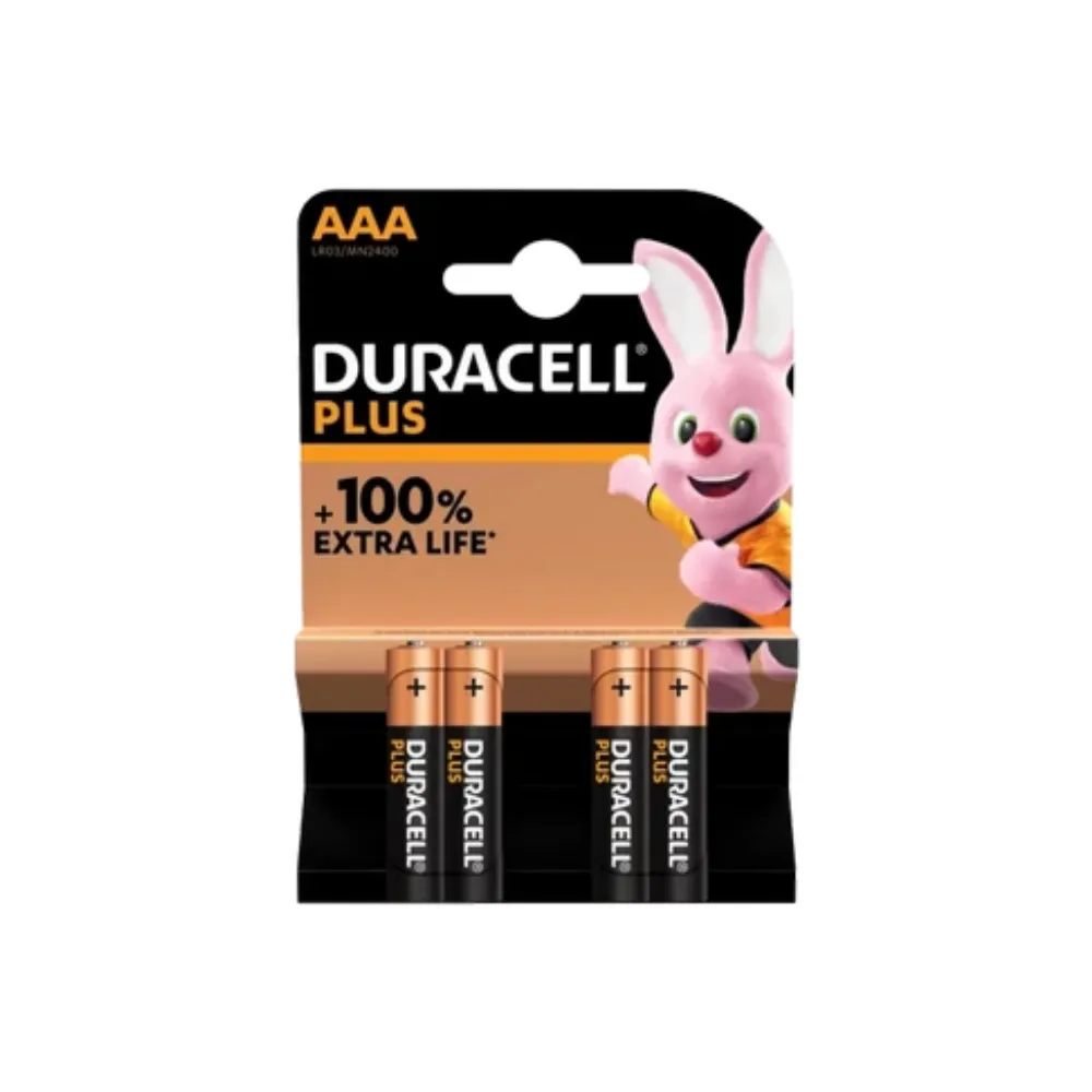 [5000394141117] Battery Plus AAA 4`s - Duracell 