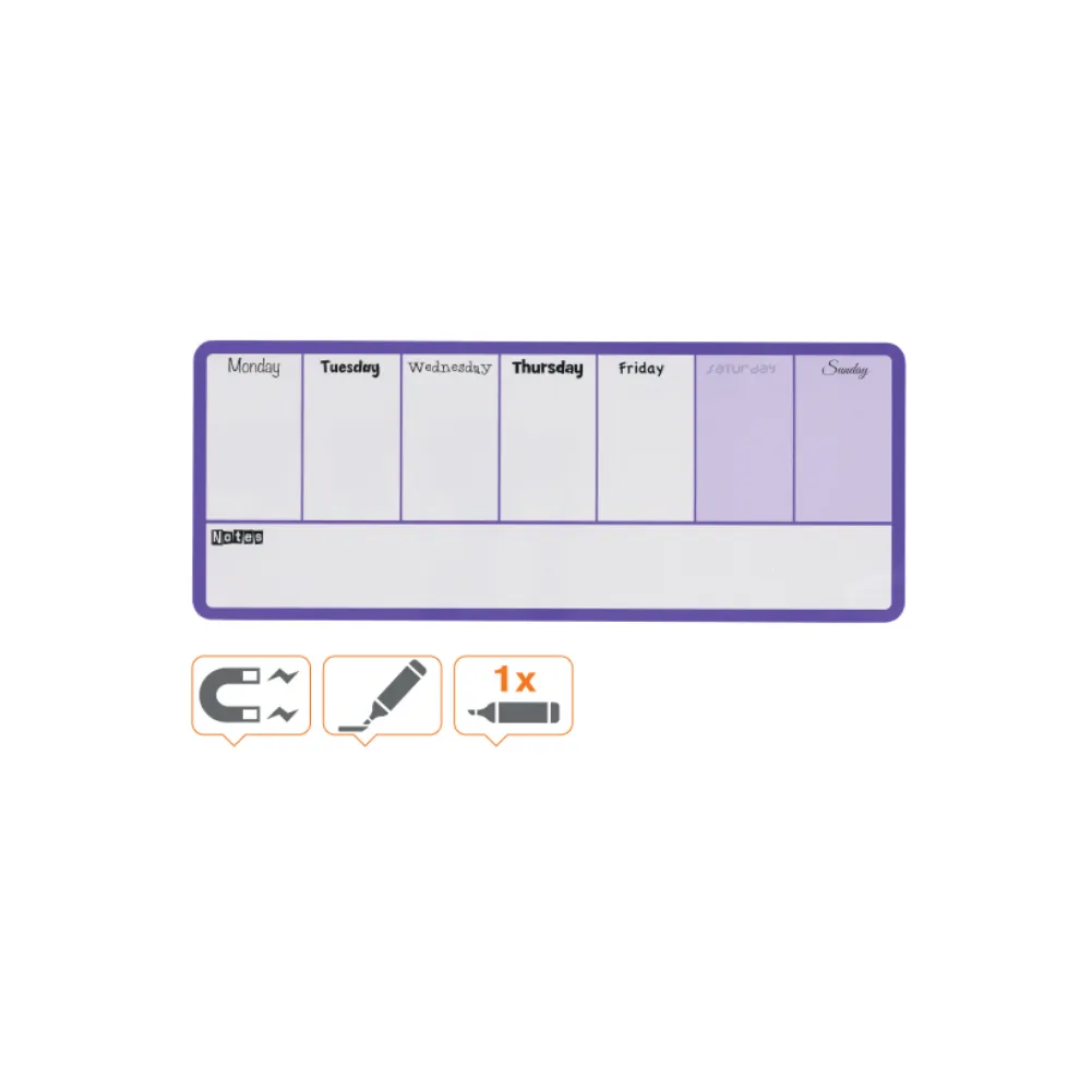 Rexel Weekly Organiser Purple 140x360mm - Delete