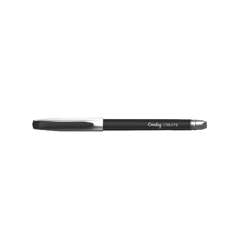 Pen Oil Gel Black 12`s - Croxley
