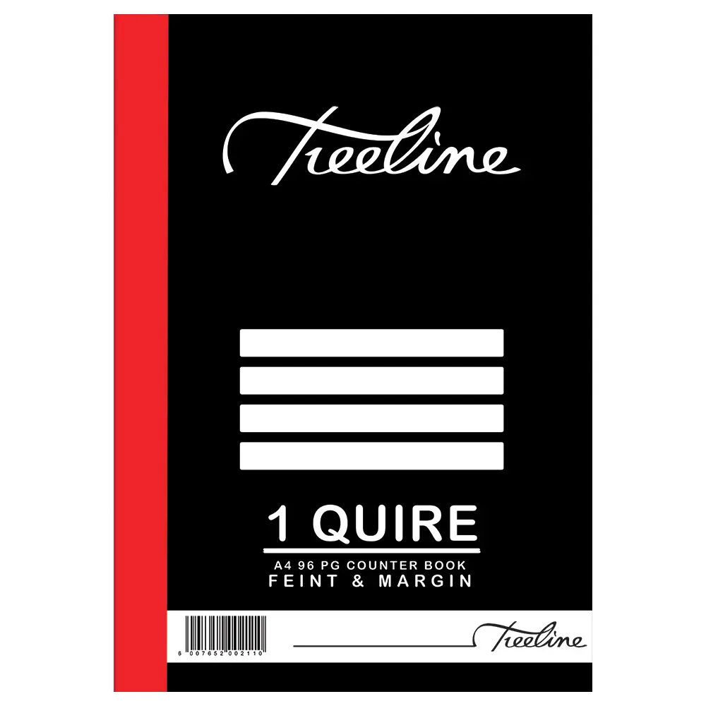 [16008454002589] Book A4 96p F/M 1 Quire 10`s - Treeline 