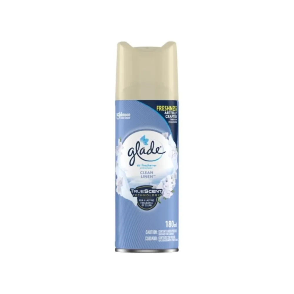 Air Freshner 180ml Glade Secrets Clean Linen