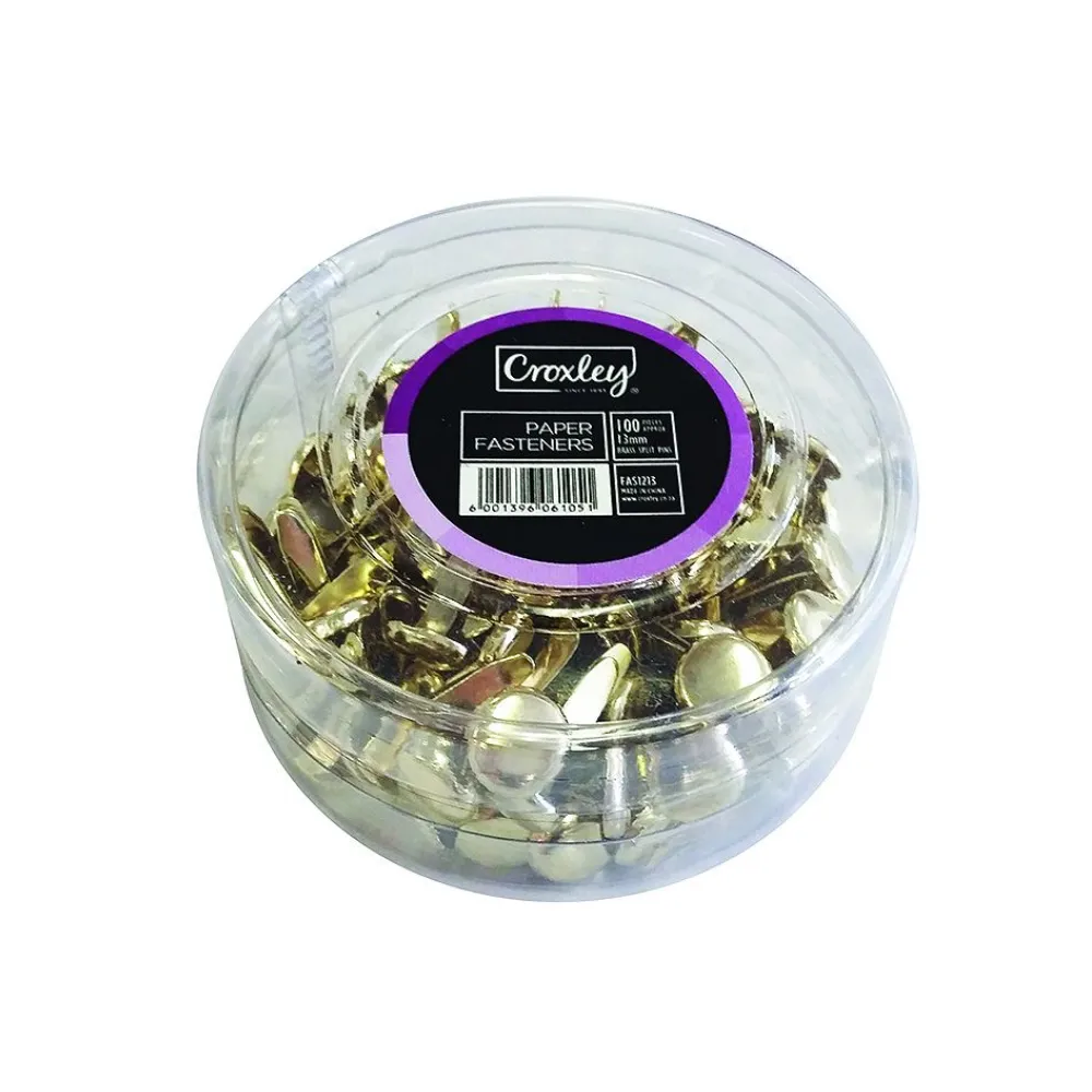 [6001396061051] Fasteners Split Pins Brass 13mm 100`s - Croxley