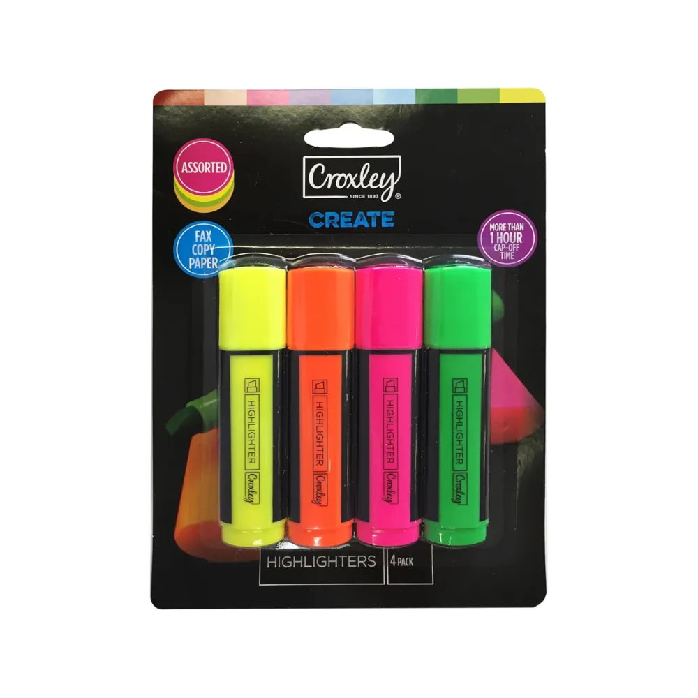 [6001396065394] Highlighter Create 4`s - Croxley 