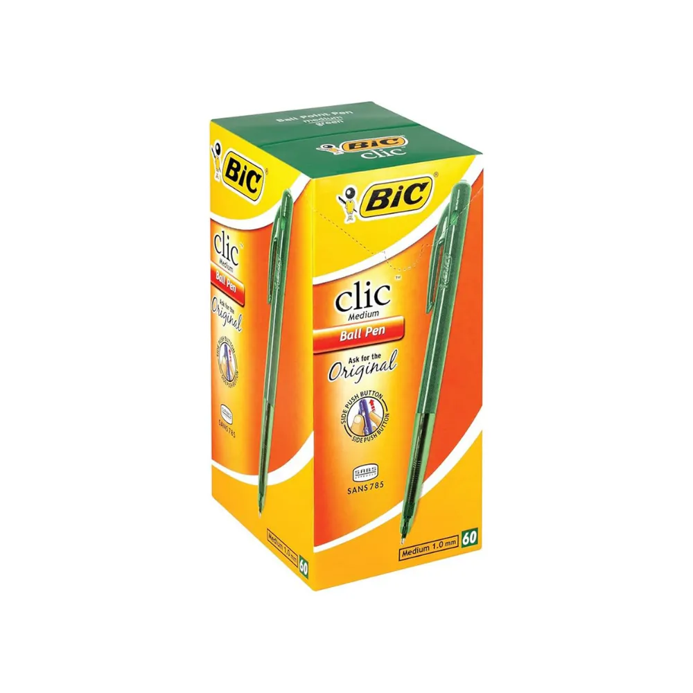 Pen Bic Clic Med Green 60`s