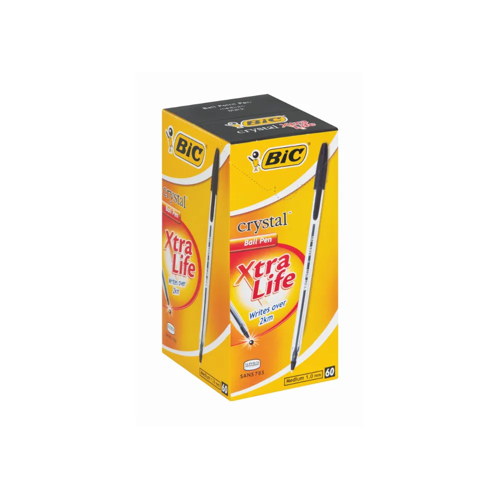 Pen Bic Crystal Med Black 60`s