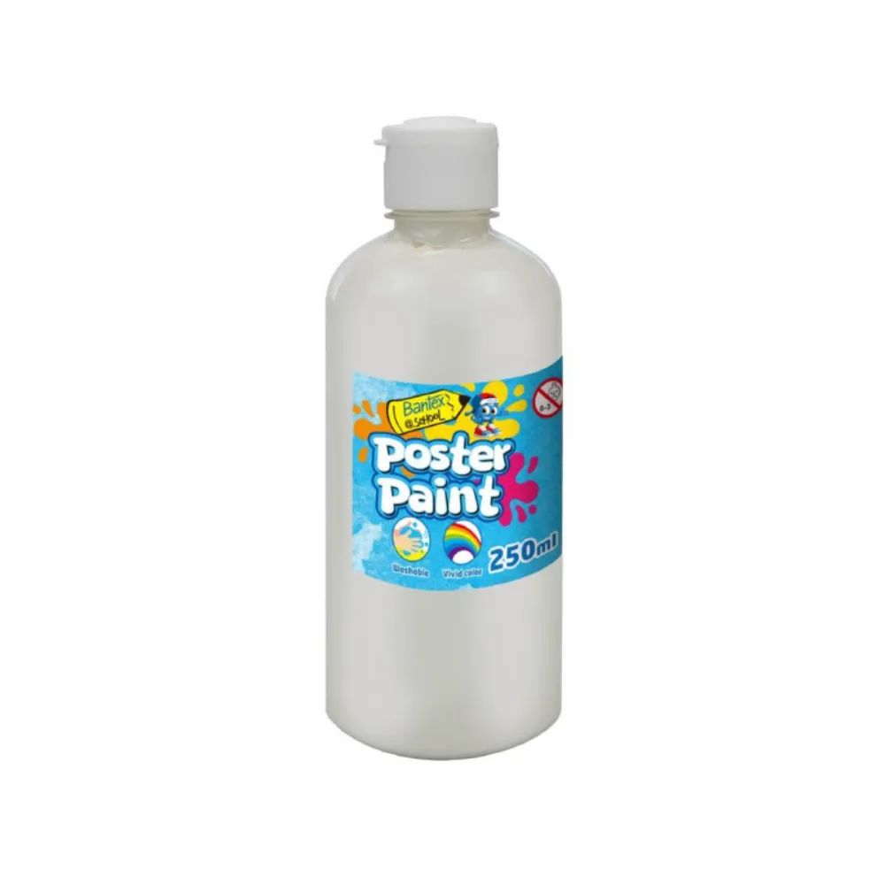 [6001830009243] Poster Paint 250ml White - Bantex 