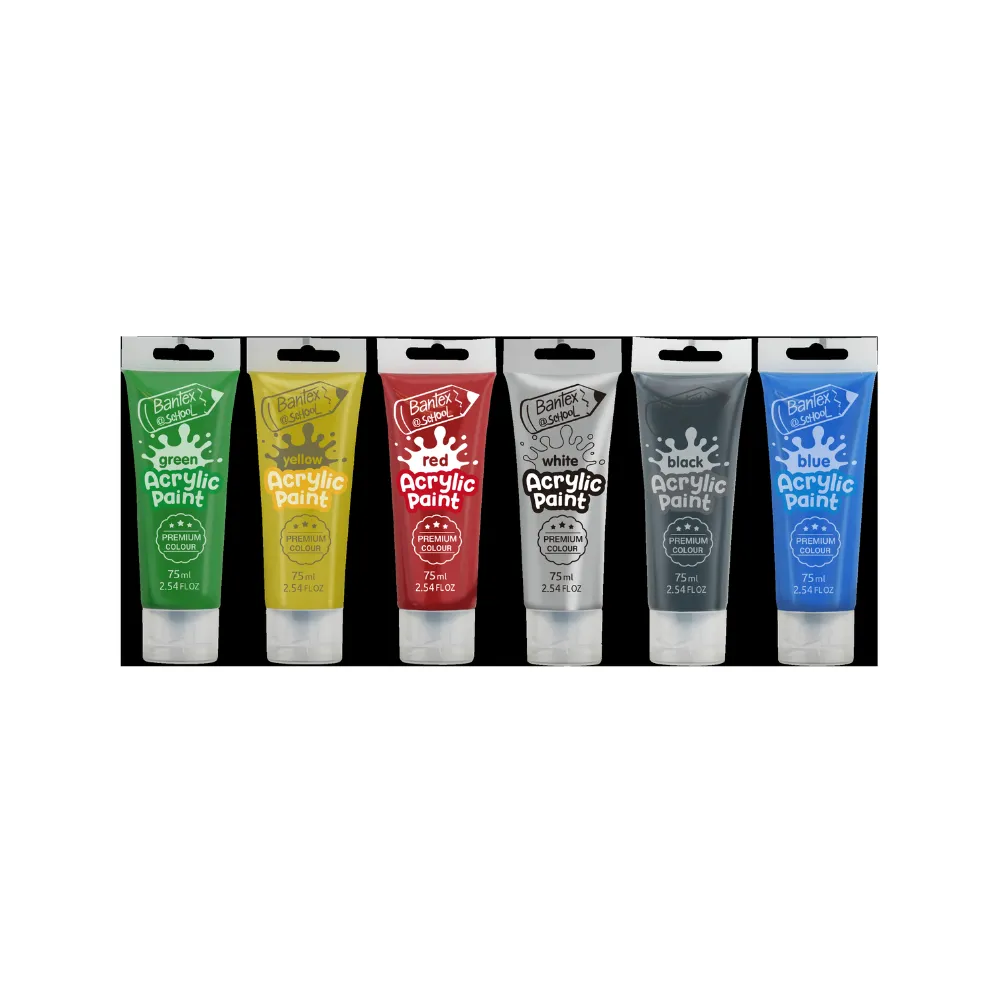 [6001830010072] Paint Acrylic 75ml 6`s - Bantex