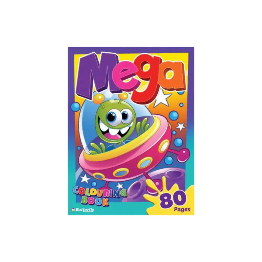 Colouring Book 80p Mega - Butterfly