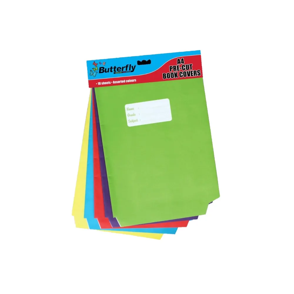 Book Covers A4 Pre-cut 10`s - Butterfly