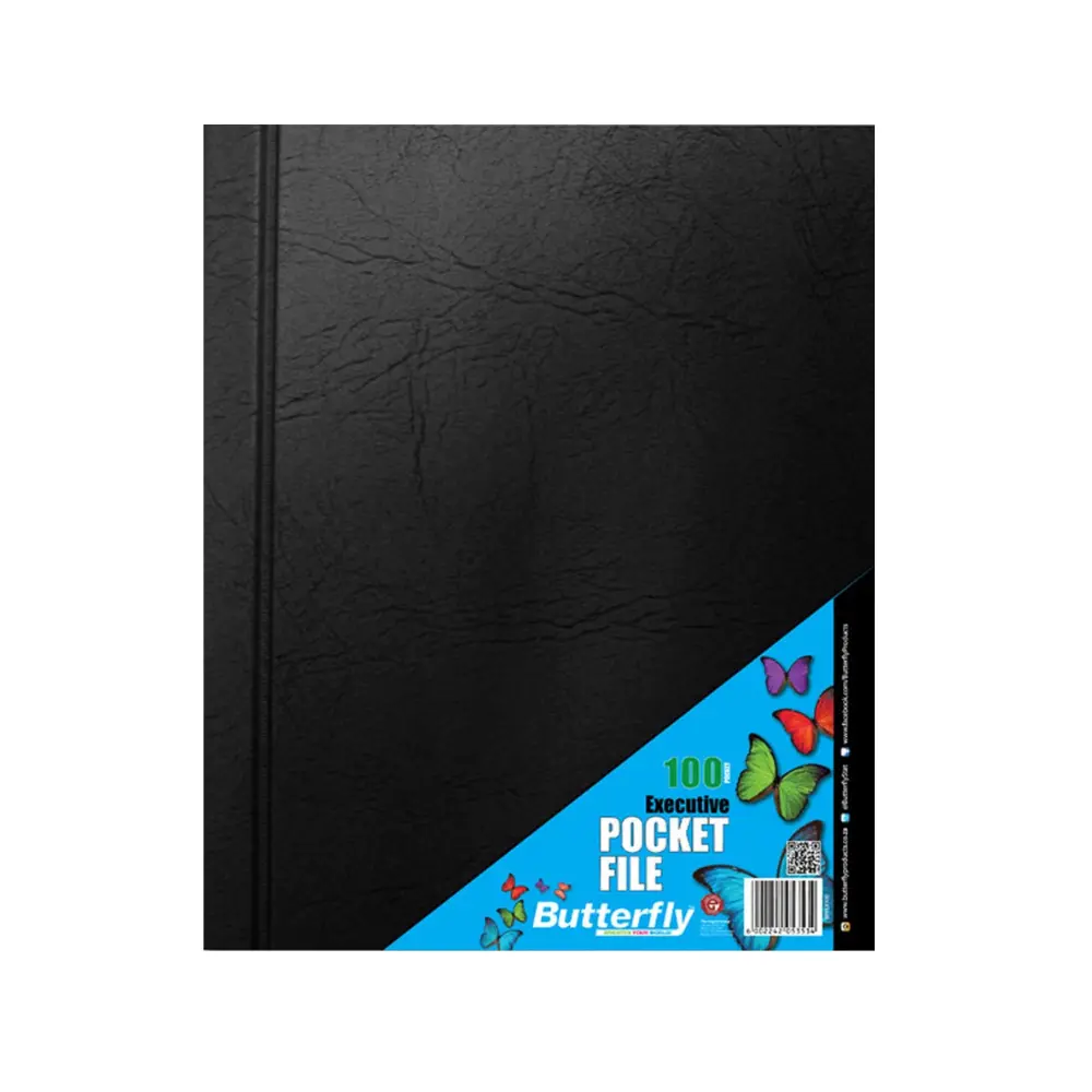 File Executive 100 page Black - Butterfly 