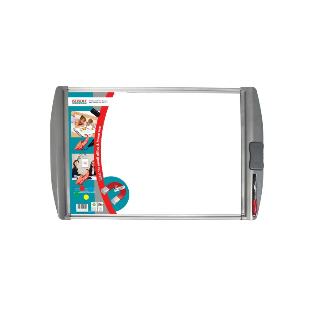 [6002305012300] Magnetic Whiteboard Slimline 600x450 Retail - Parrot