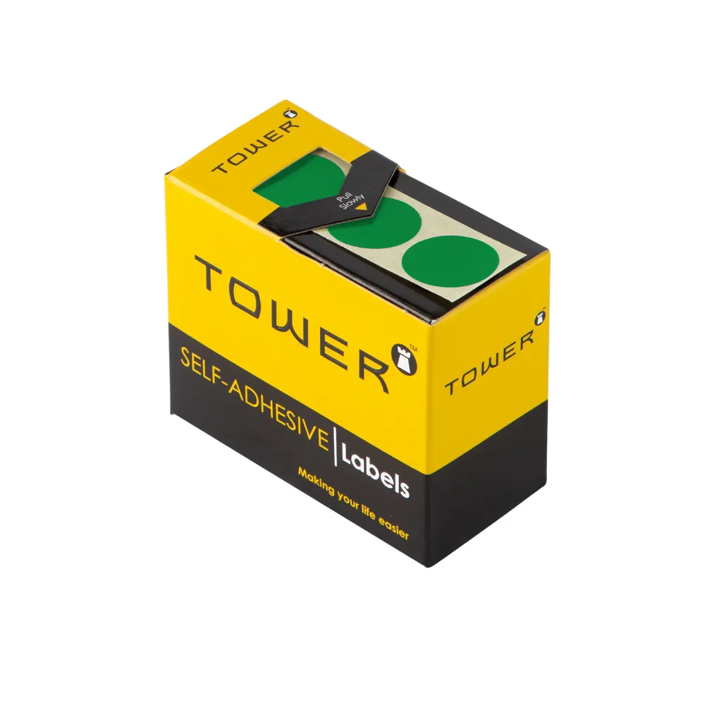 Label 19mm Dia Green - Tower