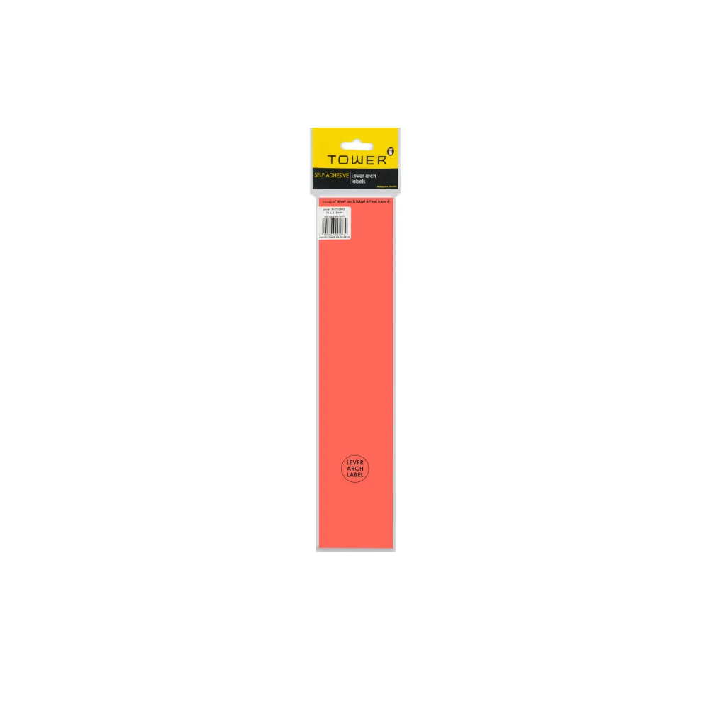 [6002866001355] Label Lever Arch Red - Tower 