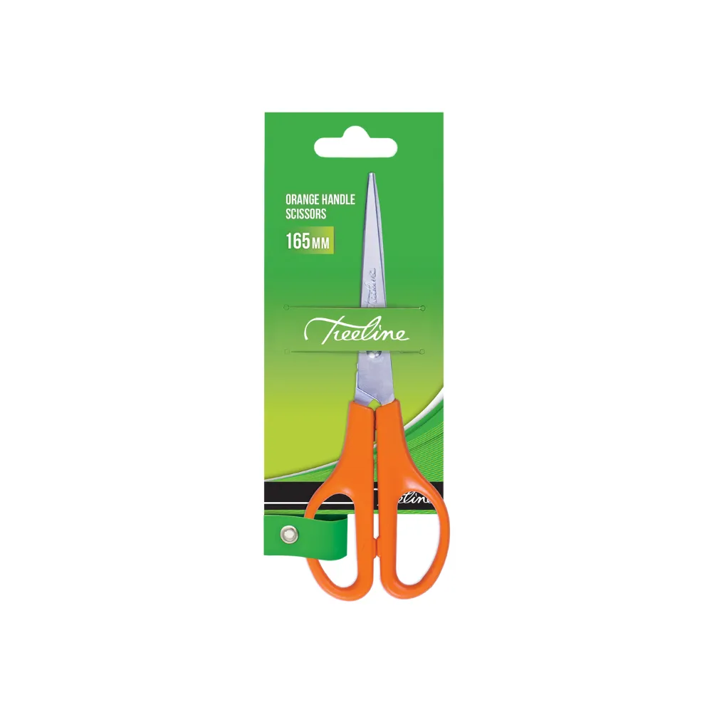 [6007652000710] Scissors 165mm Orange Handle - Treeline