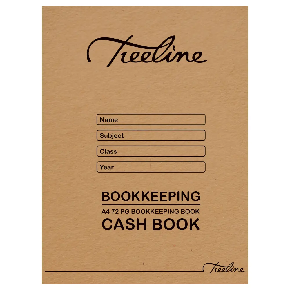 [6007652001168] Book Cash A4 72pg Bookkeeping - Treeline