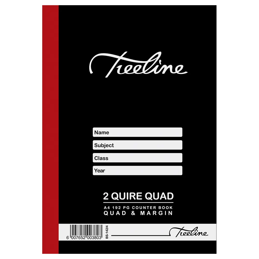 [6007652003803] Book A4 192p Q/M 2 Quire - Treeline 