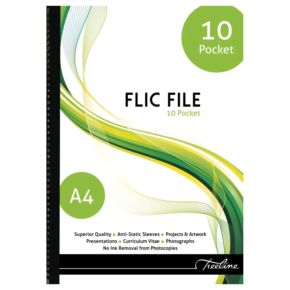 File Flic A4 10 Pocket - Treeline