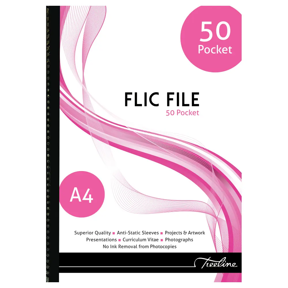 [6007652003865] File Flic A4 50 Pocket - Treeline