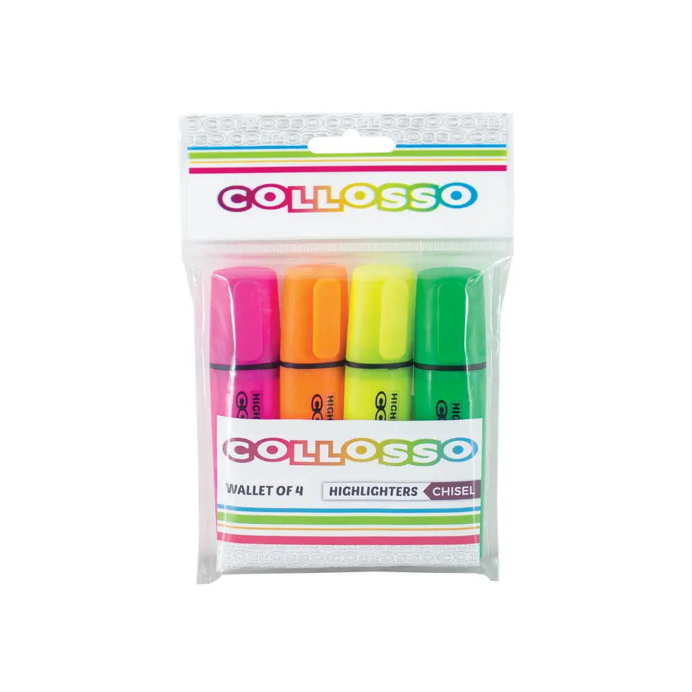 [6007652008464] Highlighter Wallet 4 Ass - Collosso