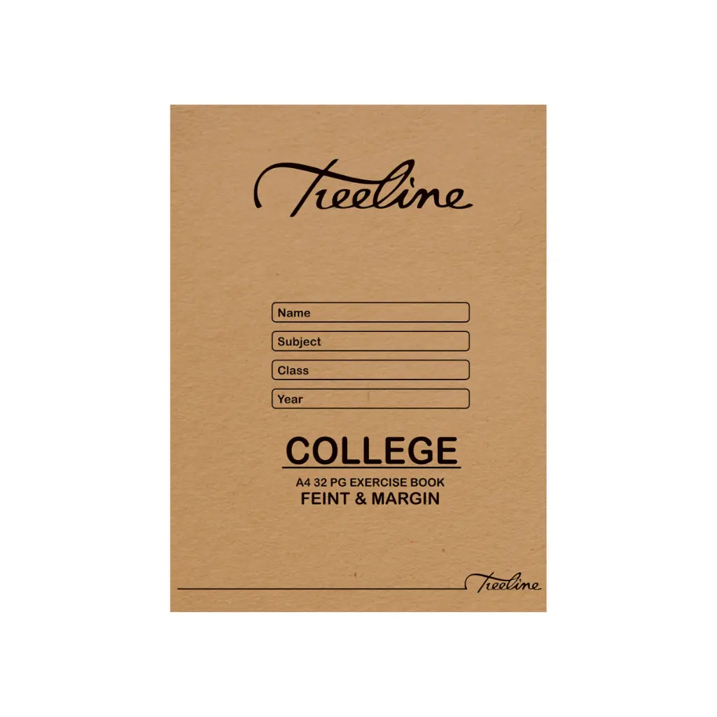 [6007652013246] Book A4 32p Feint Margin 25`s - Treeline