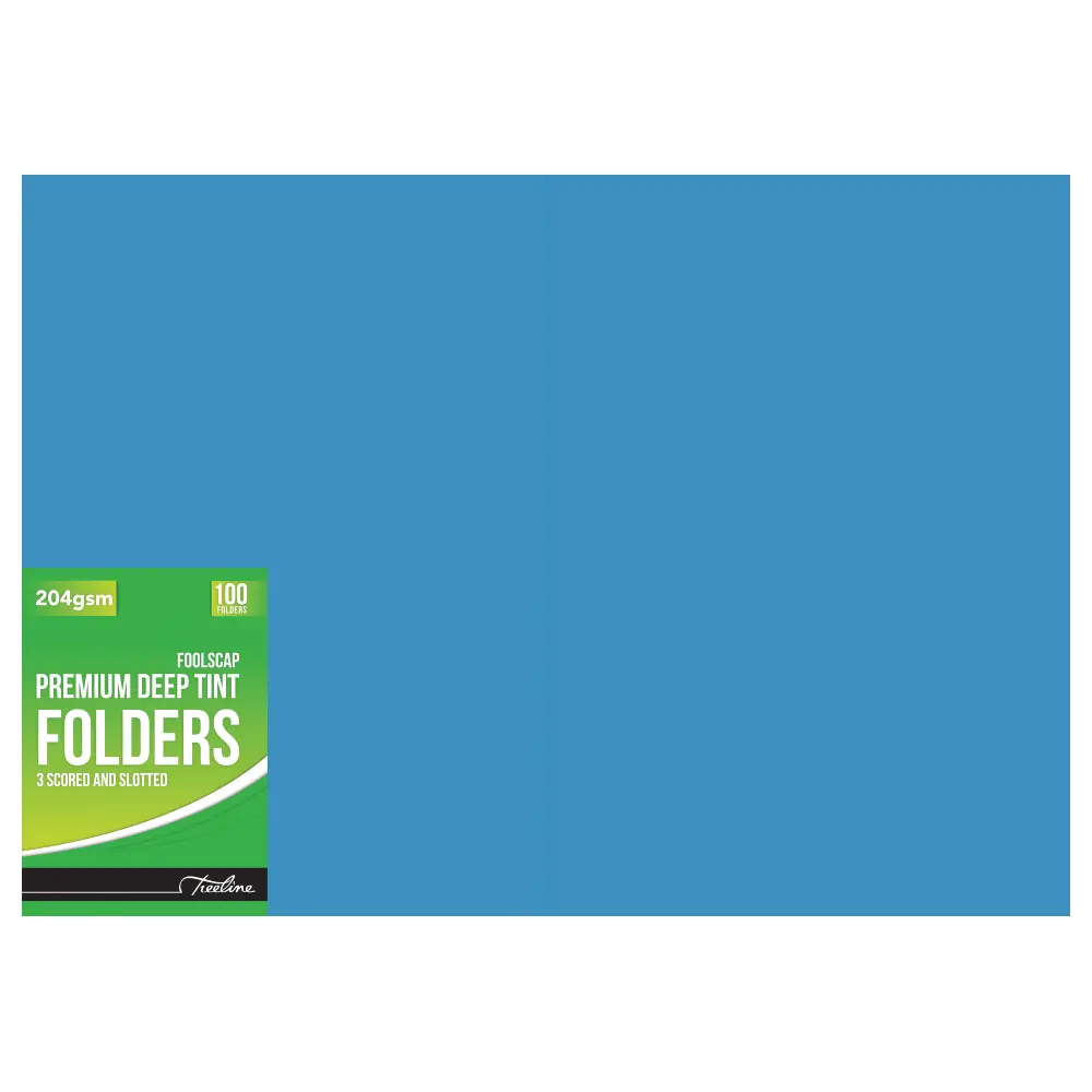 [6007652013925] Folder Premium Deep Tint 204gsm Blue 100`s - Treeline