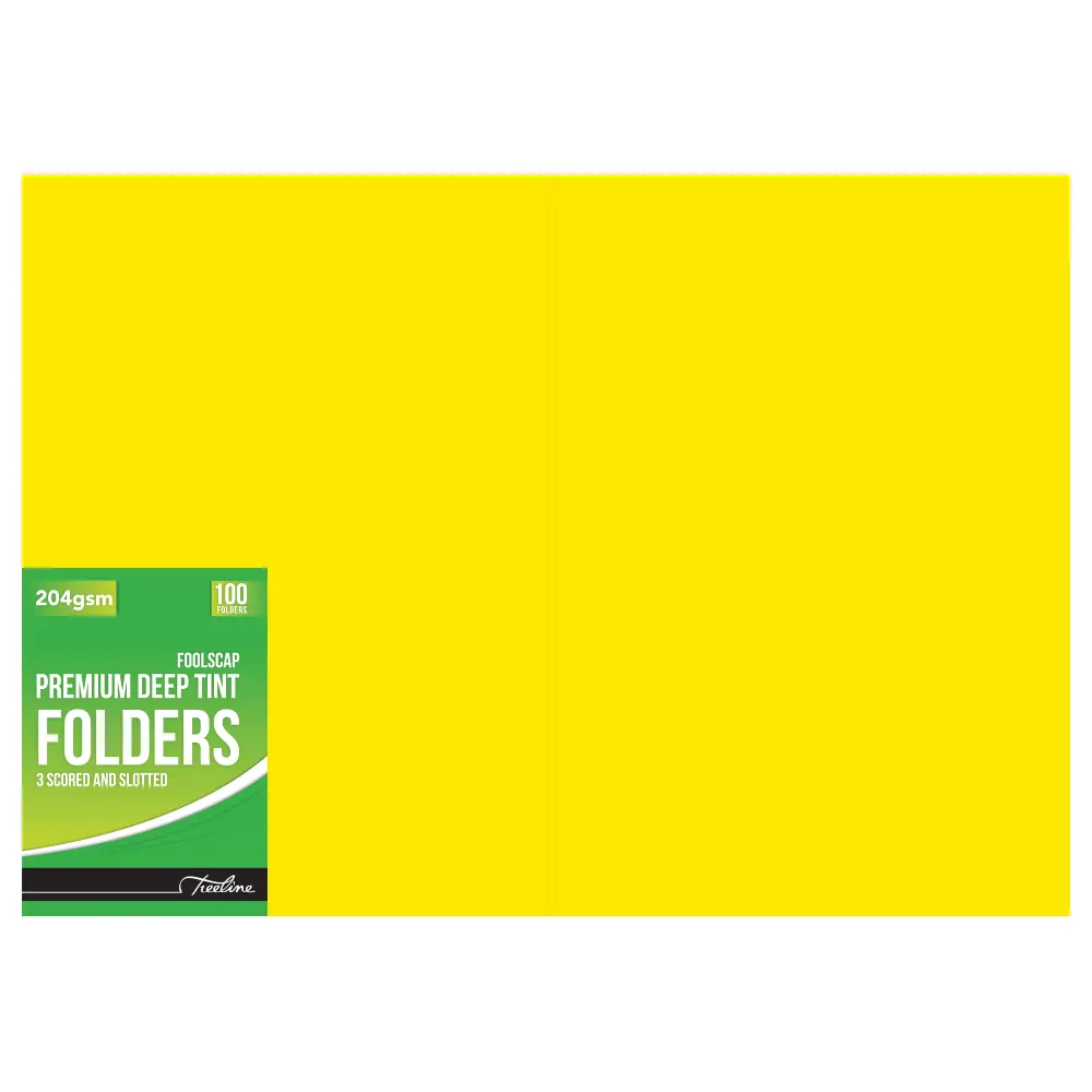 Folder Premium Deep Tint 204gsm Yellow - Treeline