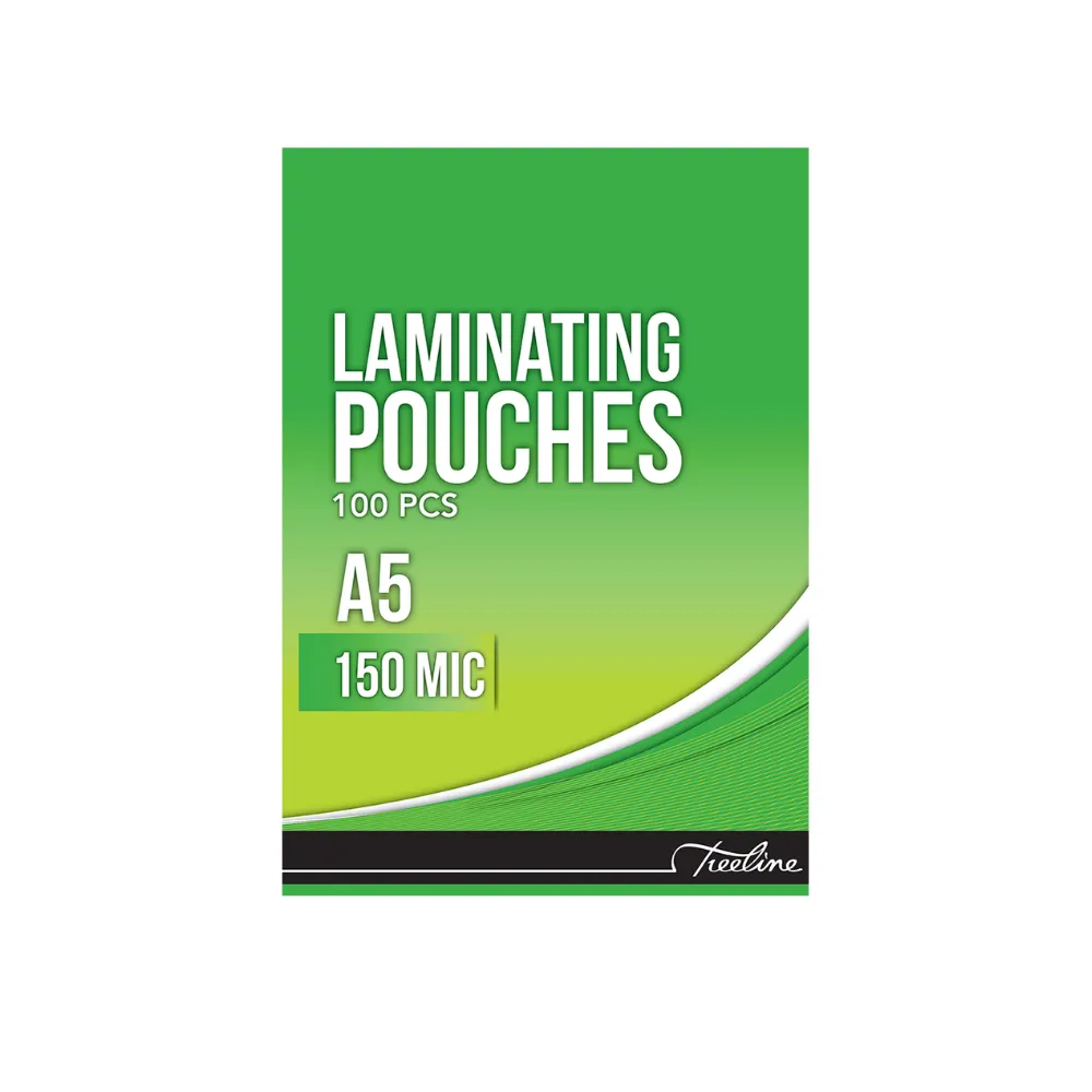 Laminating Pouch A5 150 micron 100`s - Treeline