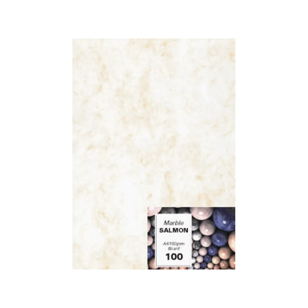 [6008496023019] Board Marble A4 Salmon 100`s - RBE