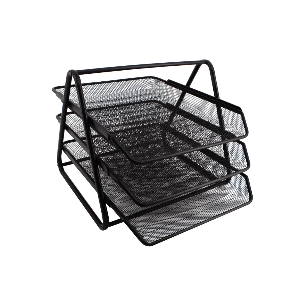 Mesh Letter Tray Black M700 3 Tier - SDS