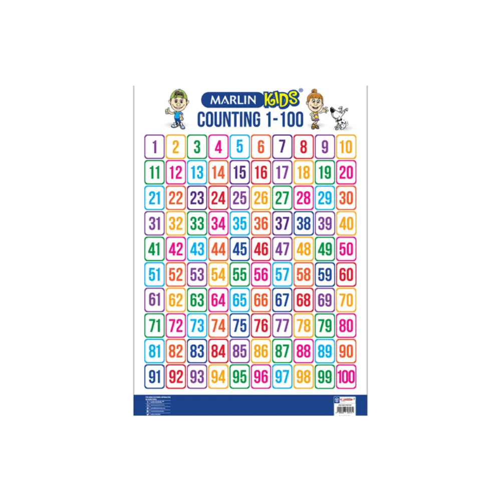 Chart Kids Counting 1-100 - Marlin 