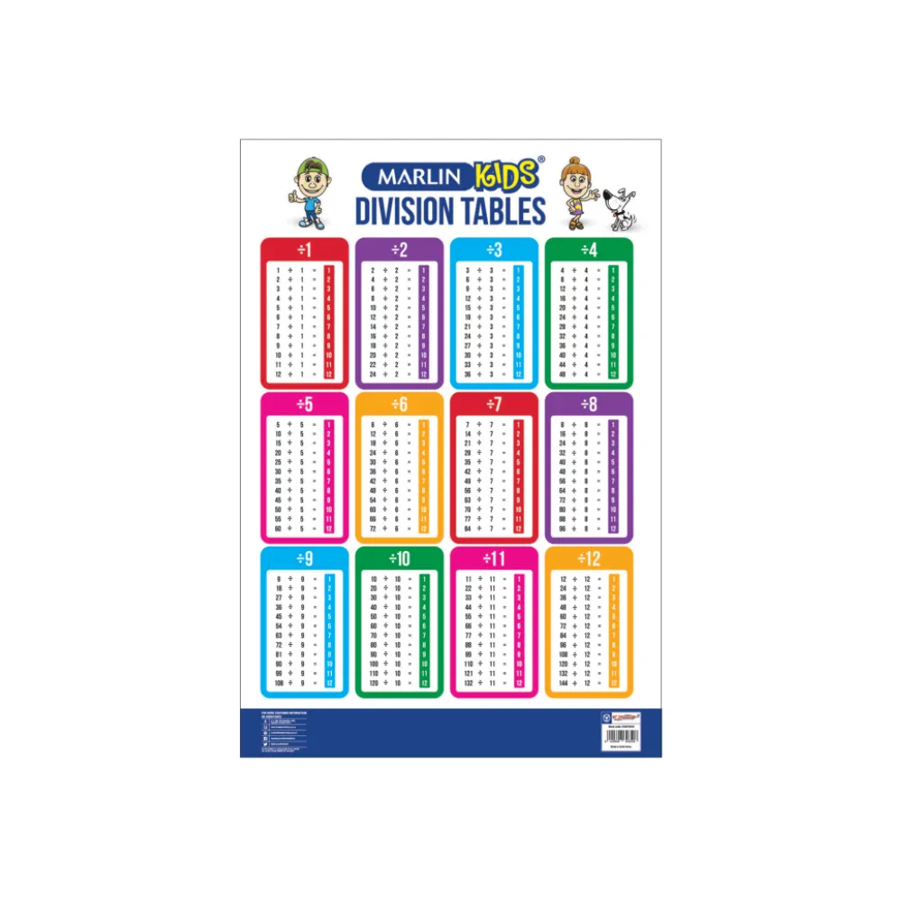 [6009608646287] Marlin Kids Chart: Multiplication