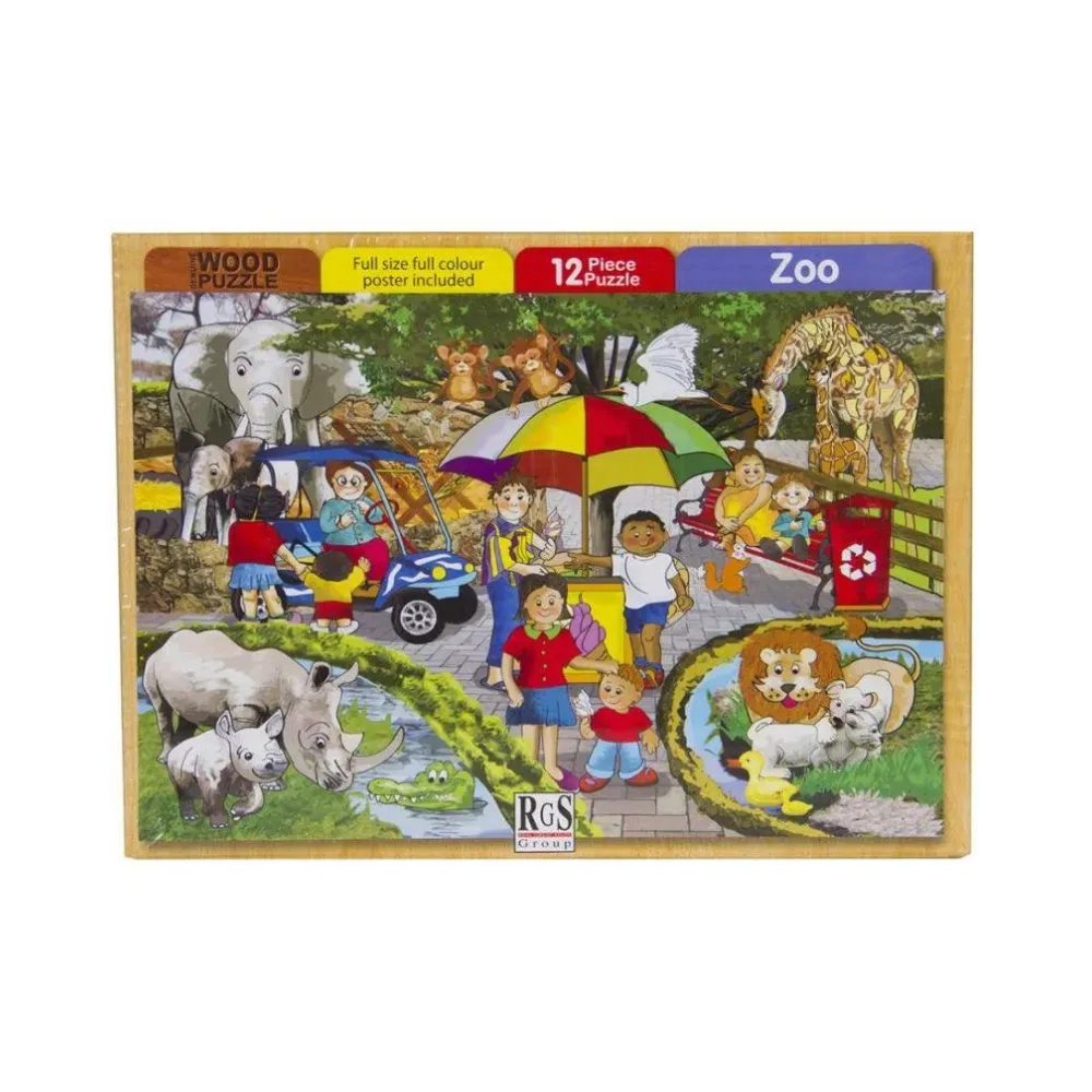 [6009627603889] Puzzle 12 pcs Zoo - Interstat
