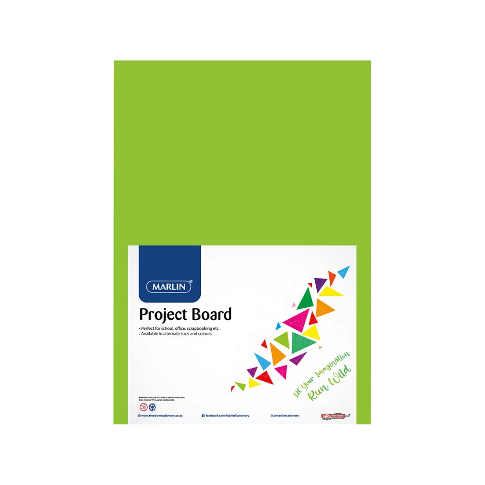 Board A4 160gsm 10`s Bright Green - Marlin