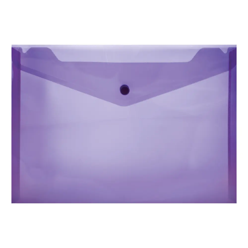 Folder Carry Plastic A4 Purple Button - Treeline