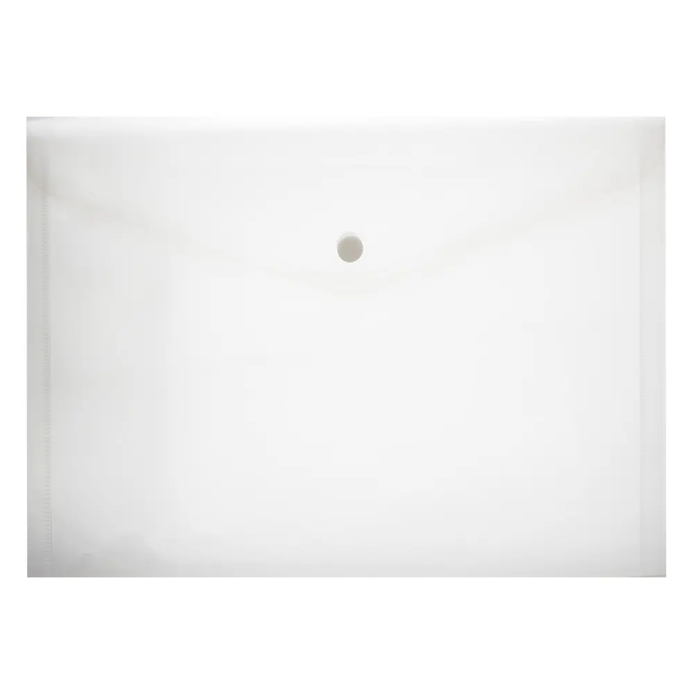 A5 Plastic Envelope With Stud Clear - Treeline