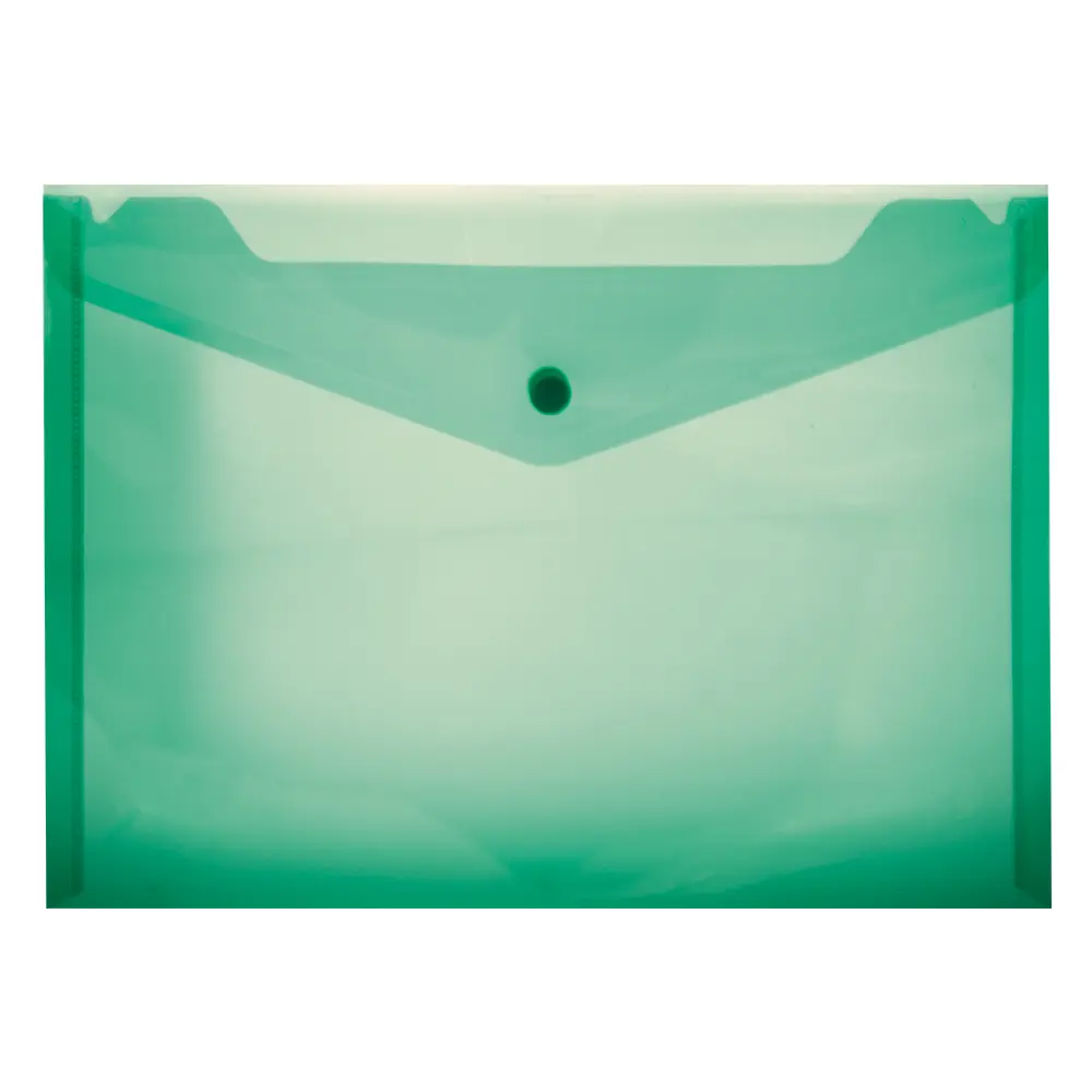 Envelope A5 Plastic With Stud Green (Carry Folder) - Treeline