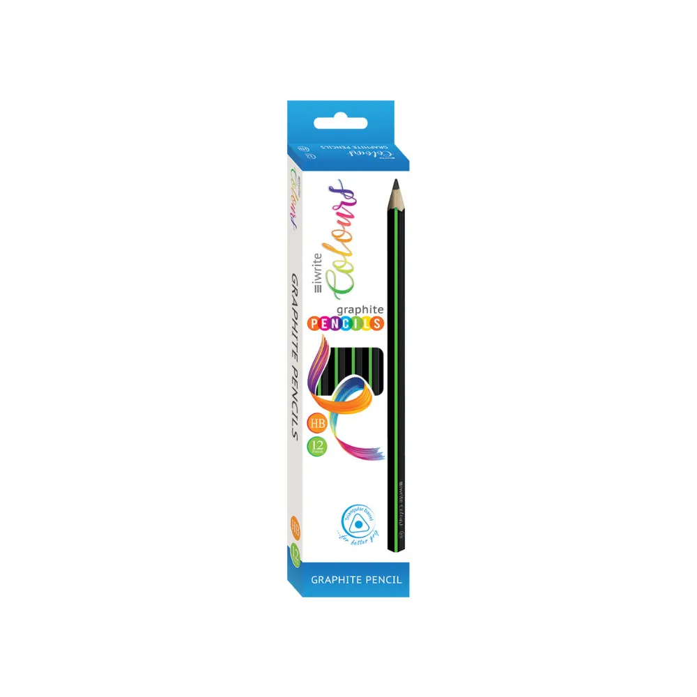 Pencils Graphite HB 12` s Triangular -  iWrite
