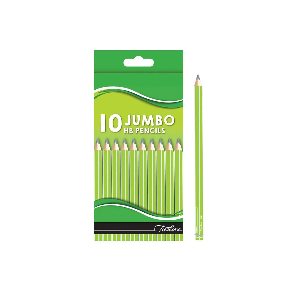Pencil Jumbo Beginner HB 10`s - Treeline