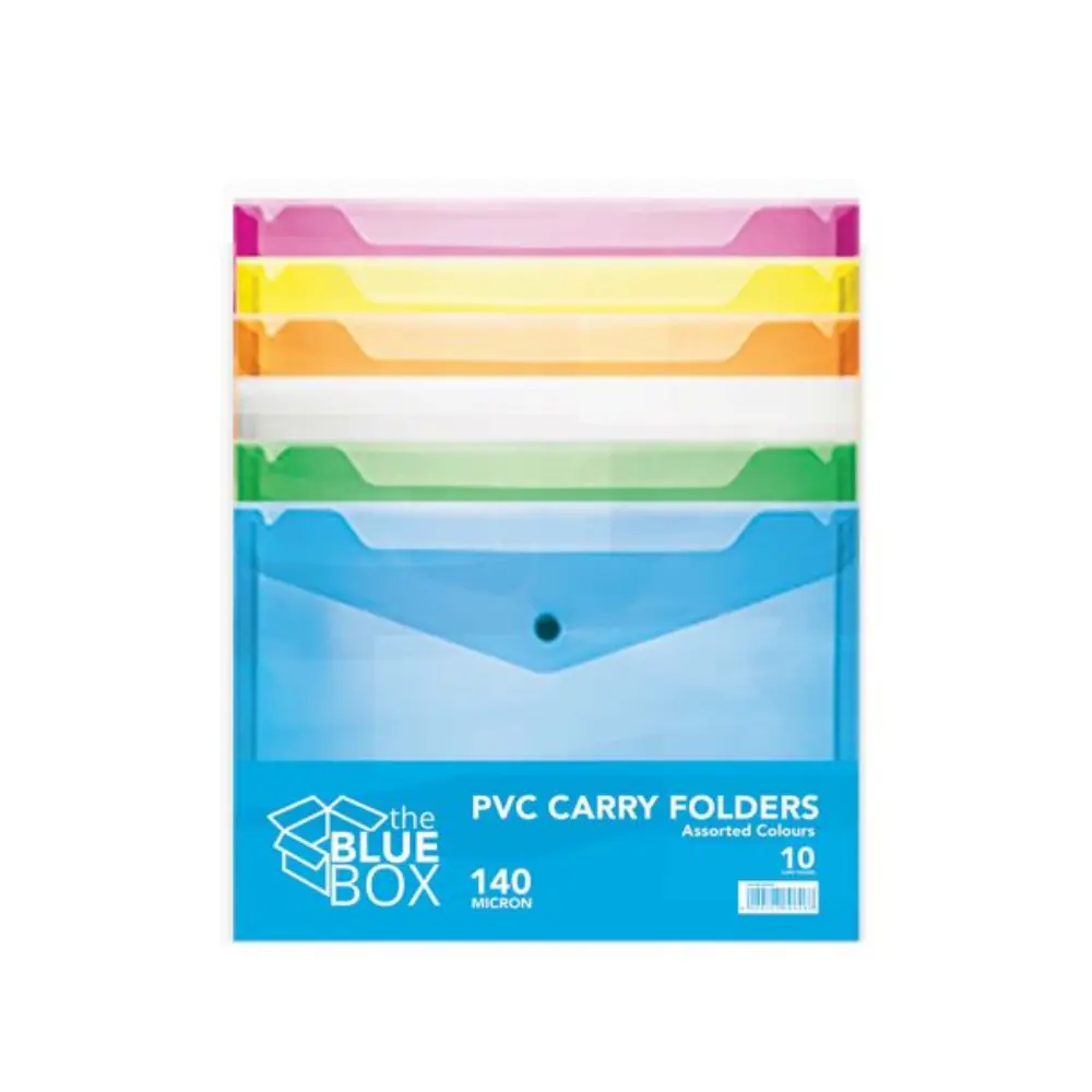 Folder Carry Bright PVC 10`s - BlueBox
