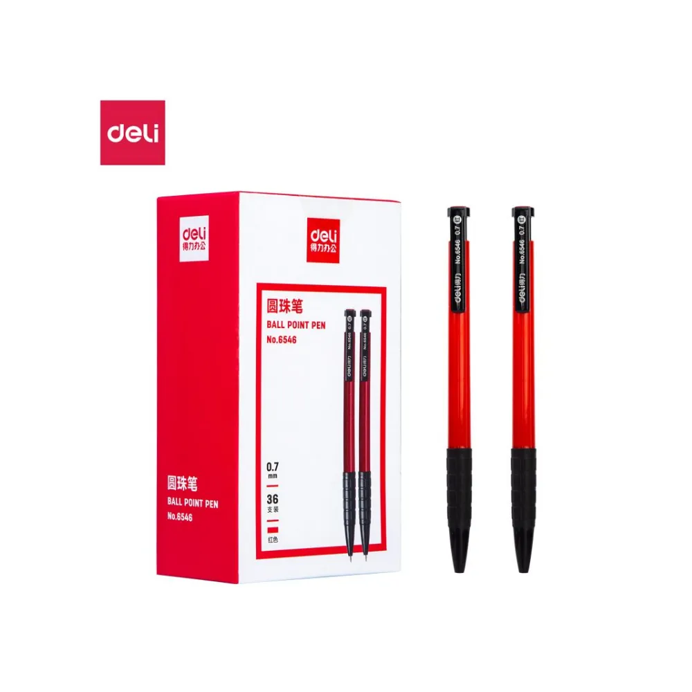 Pen Click Ballpoint 0.7 Red 6546 - Deli